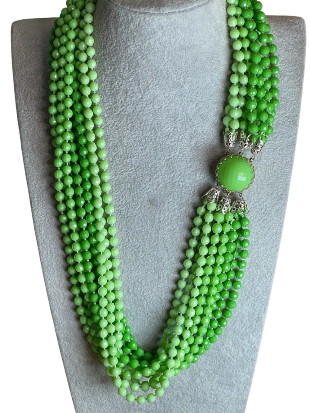 Vintage Hong Kong multi strand necklace